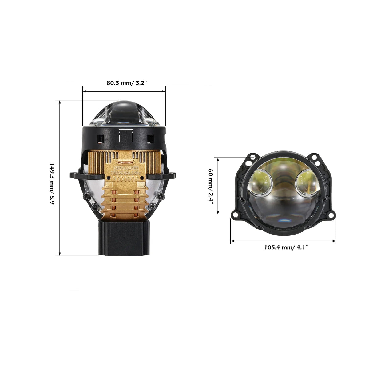 Auxbeam 3 Inch 170W 6000K Hyperboloid Bi-LED Projector Lens Headlight