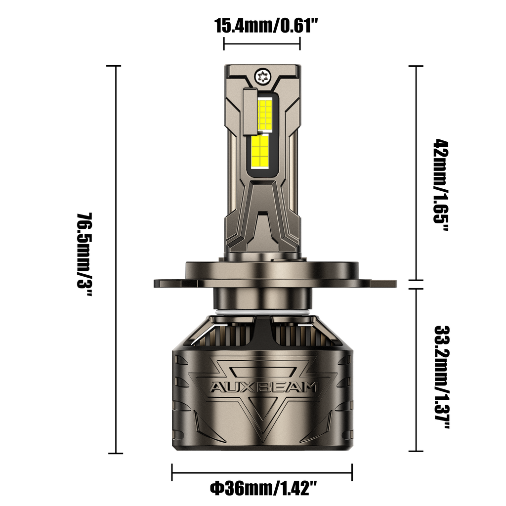 Auxbeam H4/9003 LED Headlight Bulbs 180W ST90 Series High Power 2 Bulbs