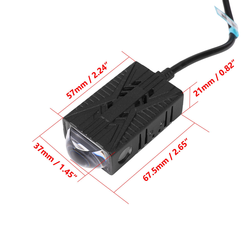 Auxbeam 0.82'' Dual-Color Bi-LED Grille Projector Lights – 6000K White / 3000K