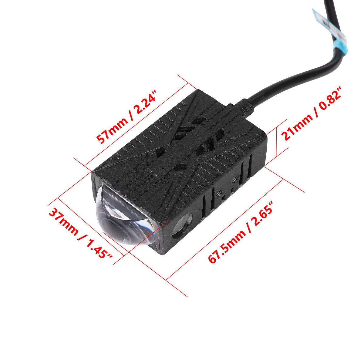Auxbeam 0.82'' Dual-Color Bi-LED Grille Projector Lights – 6000K White / 3000K