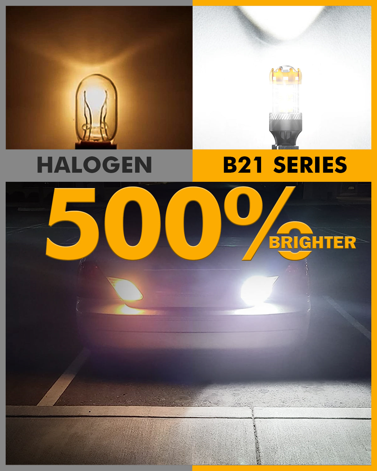 Auxbeam 912 921 T15 W16W LED Backup/Brake/Tail Light Bulbs 21W 6500K White B21