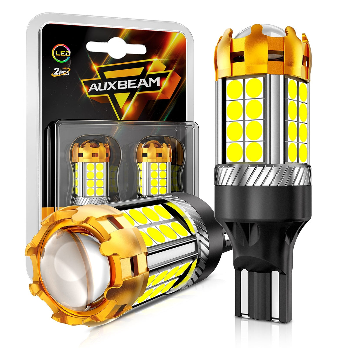 Auxbeam 912 921 T15 W16W LED Backup/Brake/Tail Light Bulbs 21W 6500K White B21