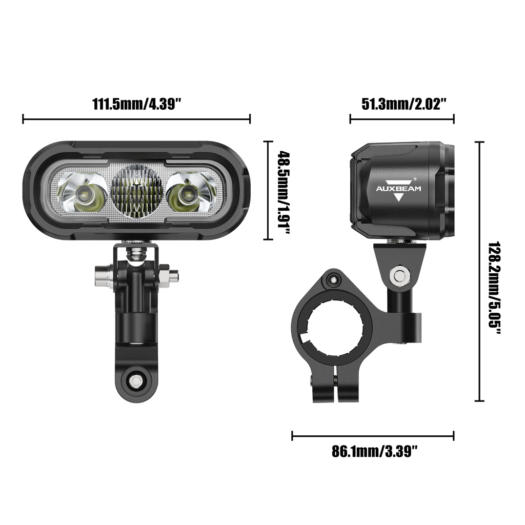 Auxbeam 4.5-inch Motorcycle Auxiliary LED Spotlight