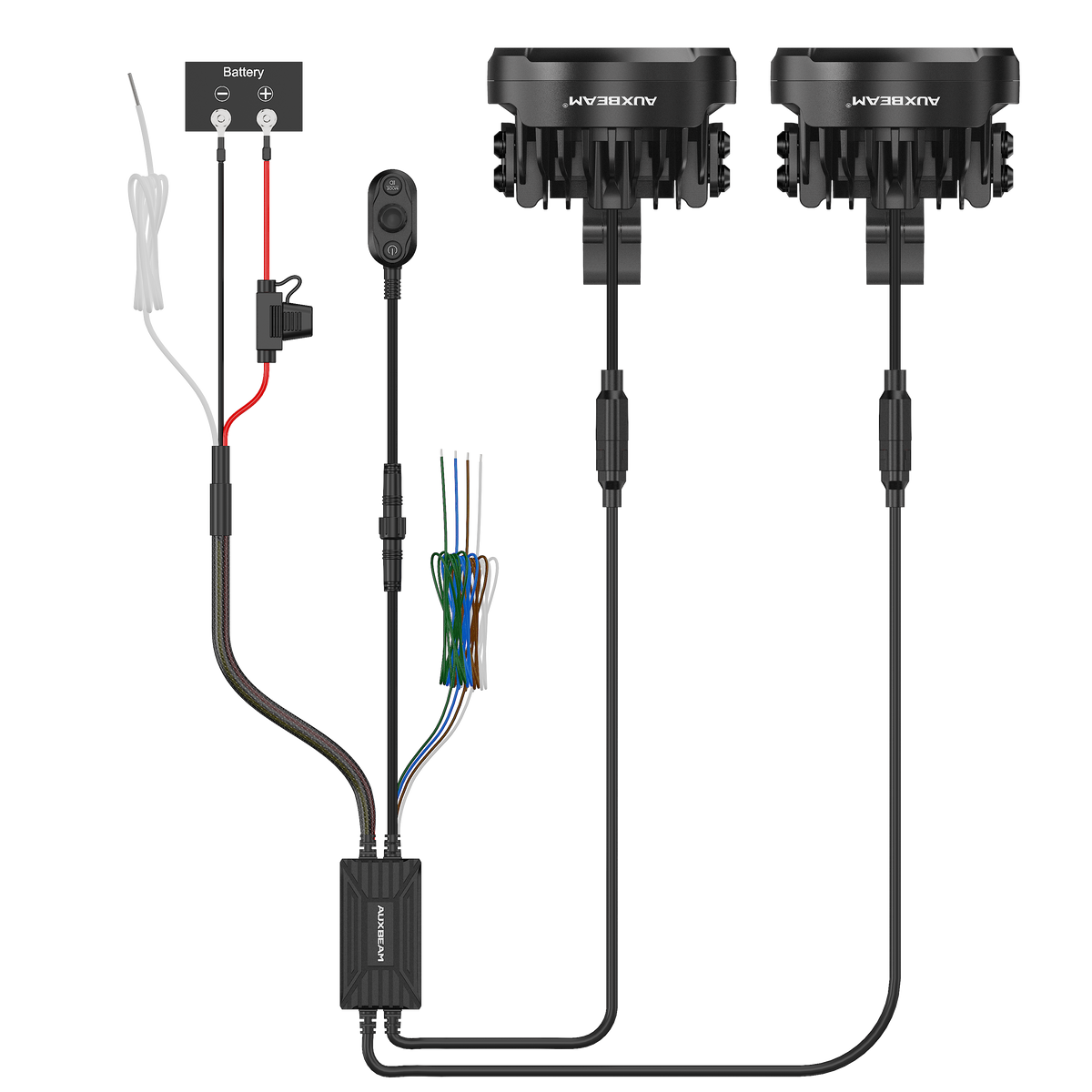 Auxbeam 3.5-inch Motorcycle Auxiliary LED Spotlight