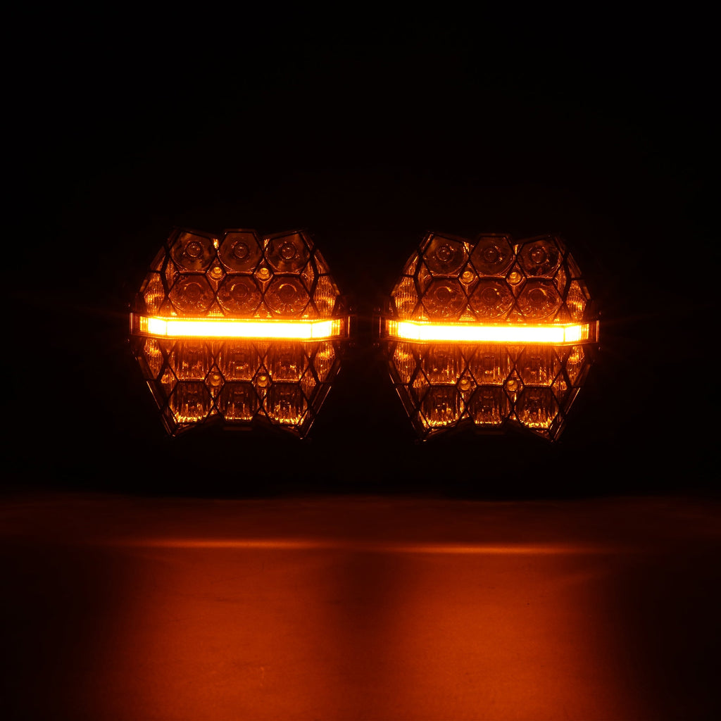 Auxbeam DOT Motorcycle LED Dual Headlight for 2015-2016 CVO Road Glide Ultra