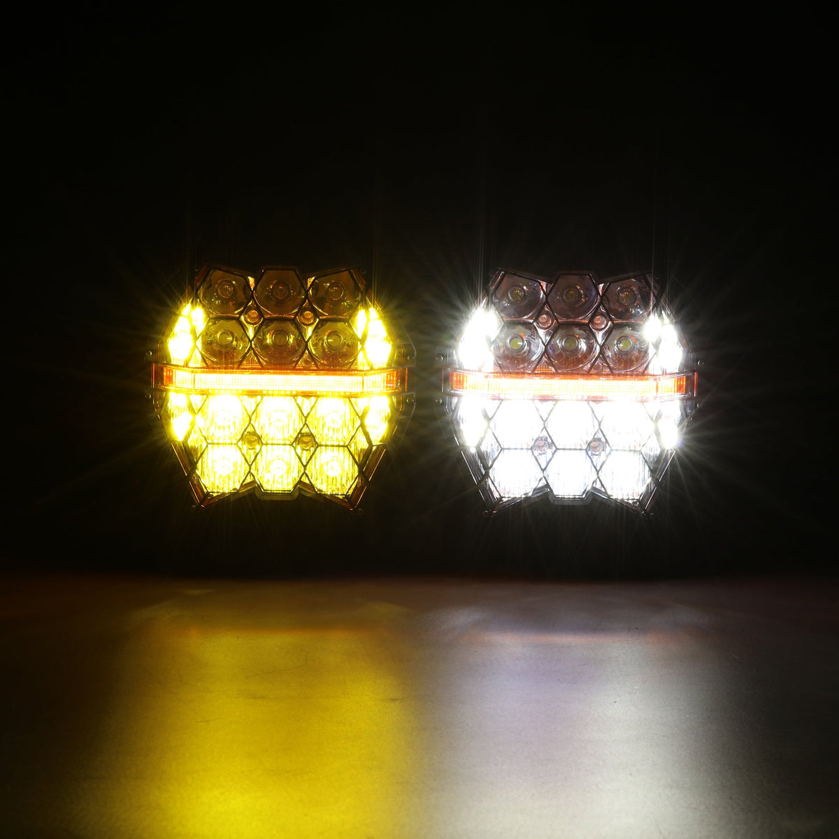 Auxbeam DOT Motorcycle LED Dual Headlight for 2015-2016 CVO Road Glide Ultra