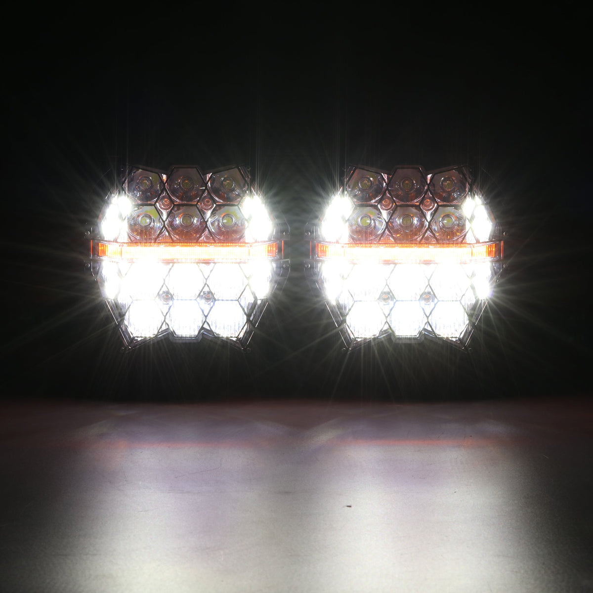 Auxbeam DOT Motorcycle LED Dual Headlight for 2015-2016 CVO Road Glide Ultra