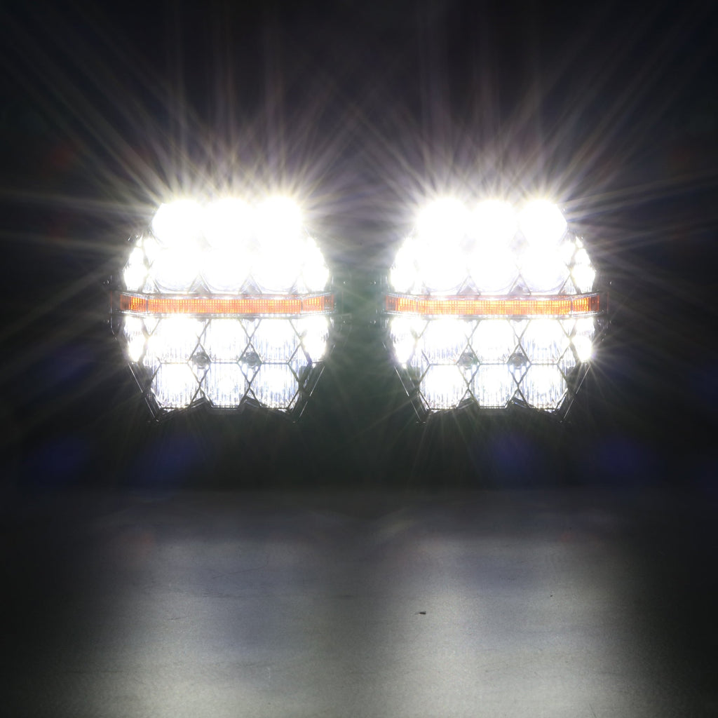 Auxbeam DOT Motorcycle LED Dual Headlight for 2015-2016 CVO Road Glide Ultra