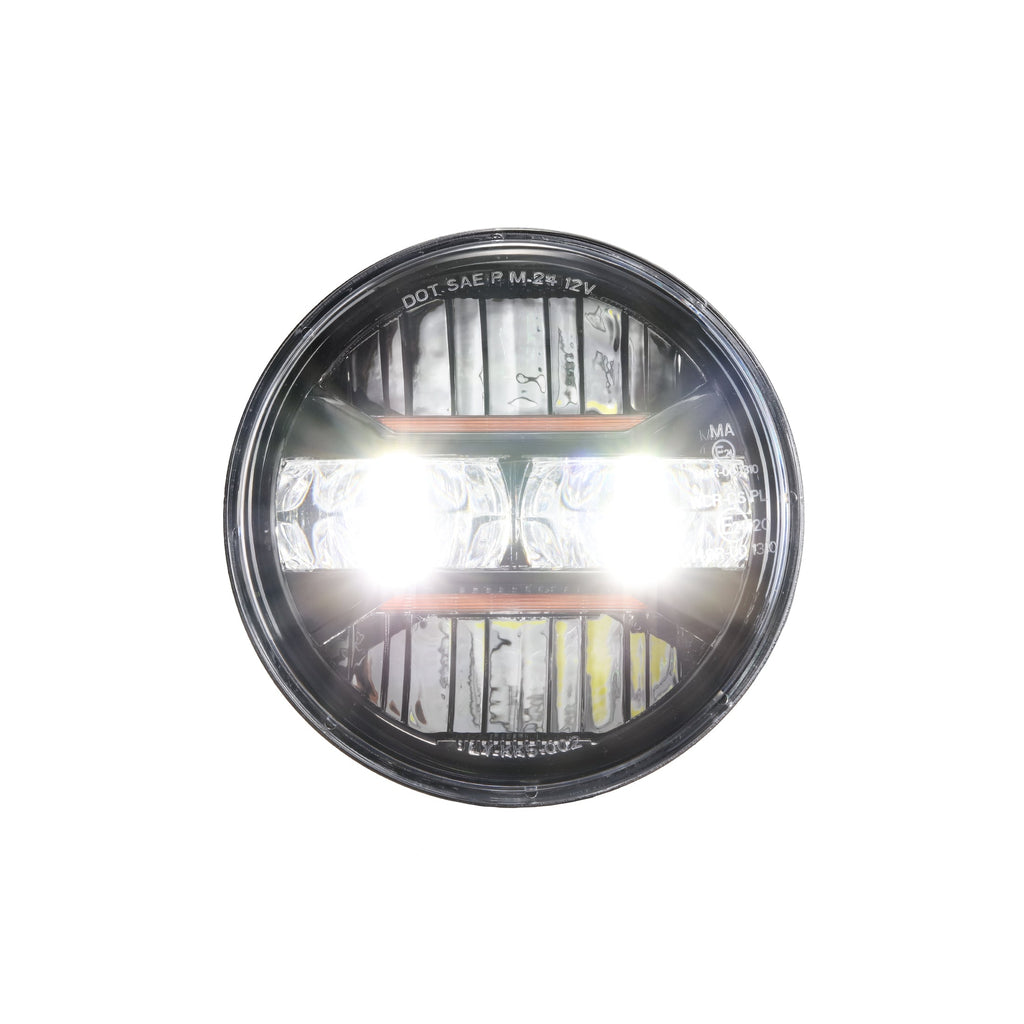 Auxbeam 5.75 Inch 55W DOT Motorcycle LED Headlight for Sportster/Softail/Dyna