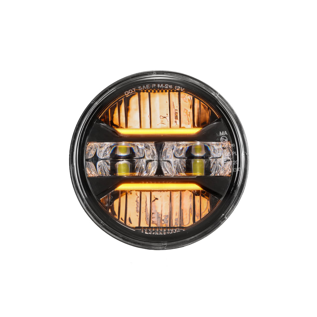Auxbeam 5.75 Inch 55W DOT Motorcycle LED Headlight for Sportster/Softail/Dyna