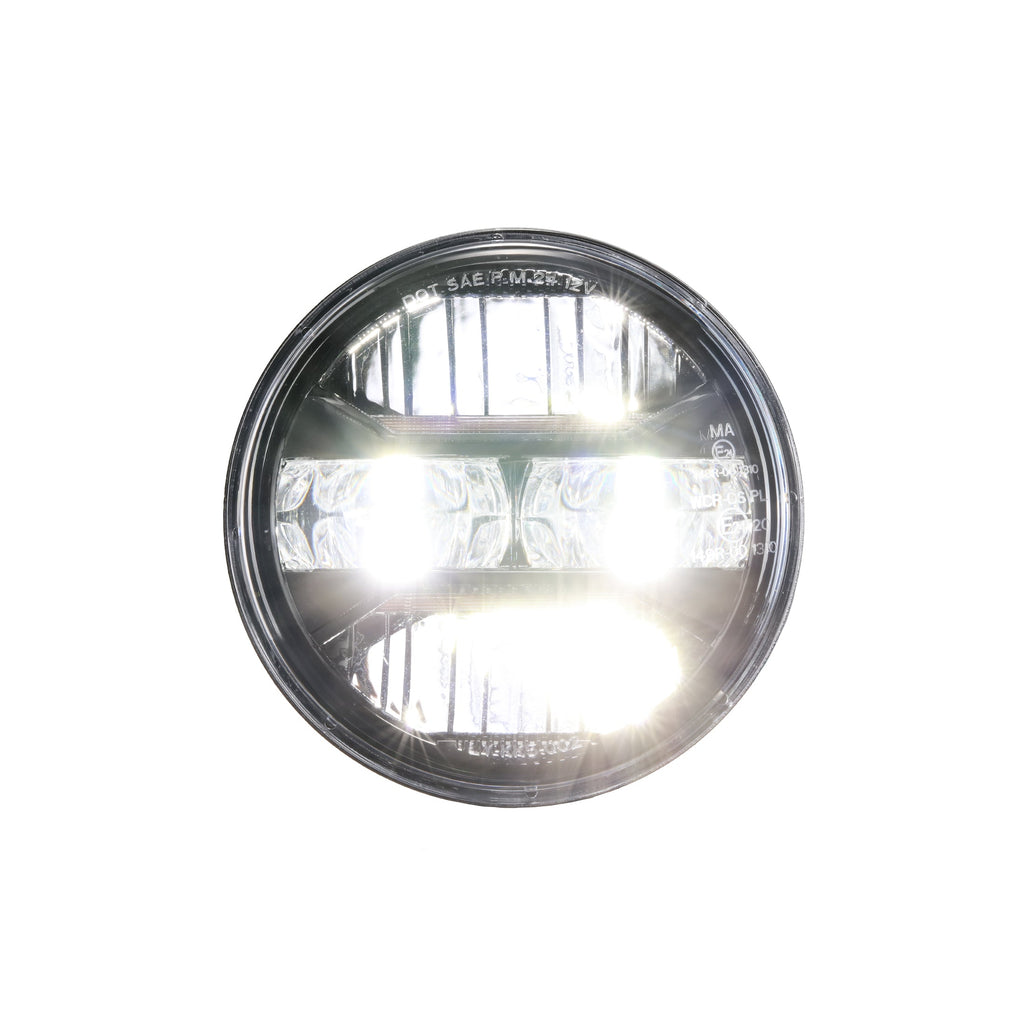 Auxbeam 5.75 Inch 55W DOT Motorcycle LED Headlight for Sportster/Softail/Dyna