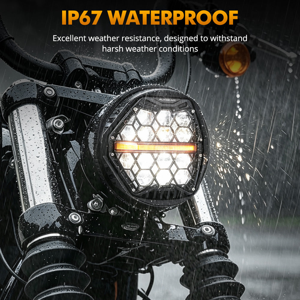 Auxbeam 5.75 Inch 60W DOT Motorcycle LED Headlight for 2015- 2020 Street 750