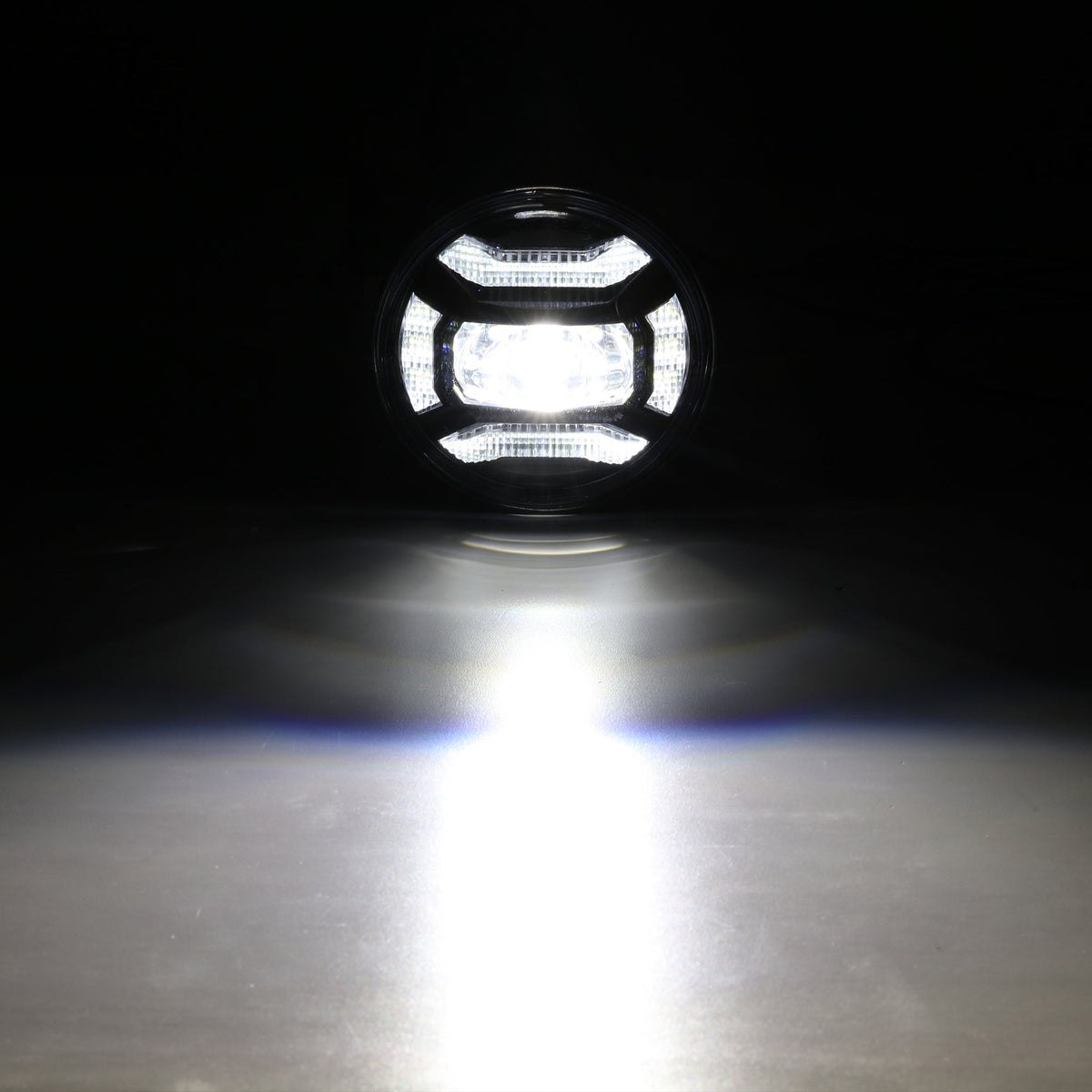 Auxbeam 4.5 Inch 60W DOT Motorcycle LED Fog Lights Assembly for Harley-Davidson
