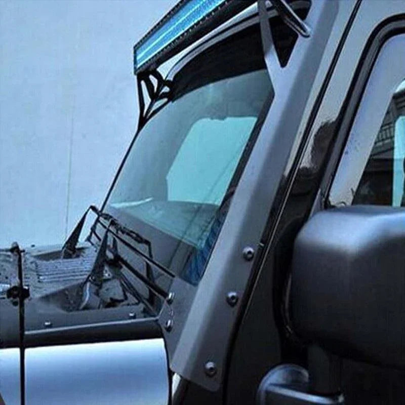 Auxbeam 50" Straight Light Bar Windshield for 2007-2017 Jeep Wrangler JK