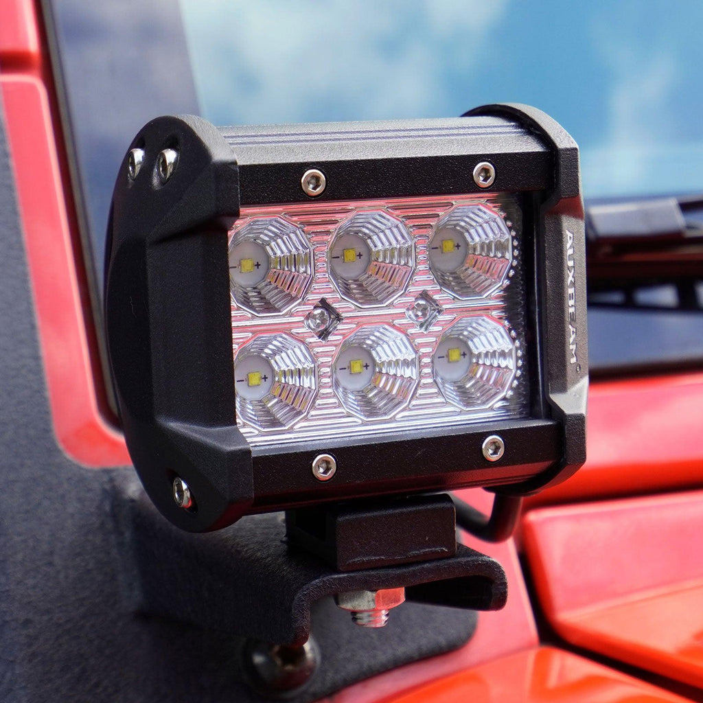 Auxbeam 4" Classic-SM Series Dual Row LED Pod Light 6000K White Spot/Flood