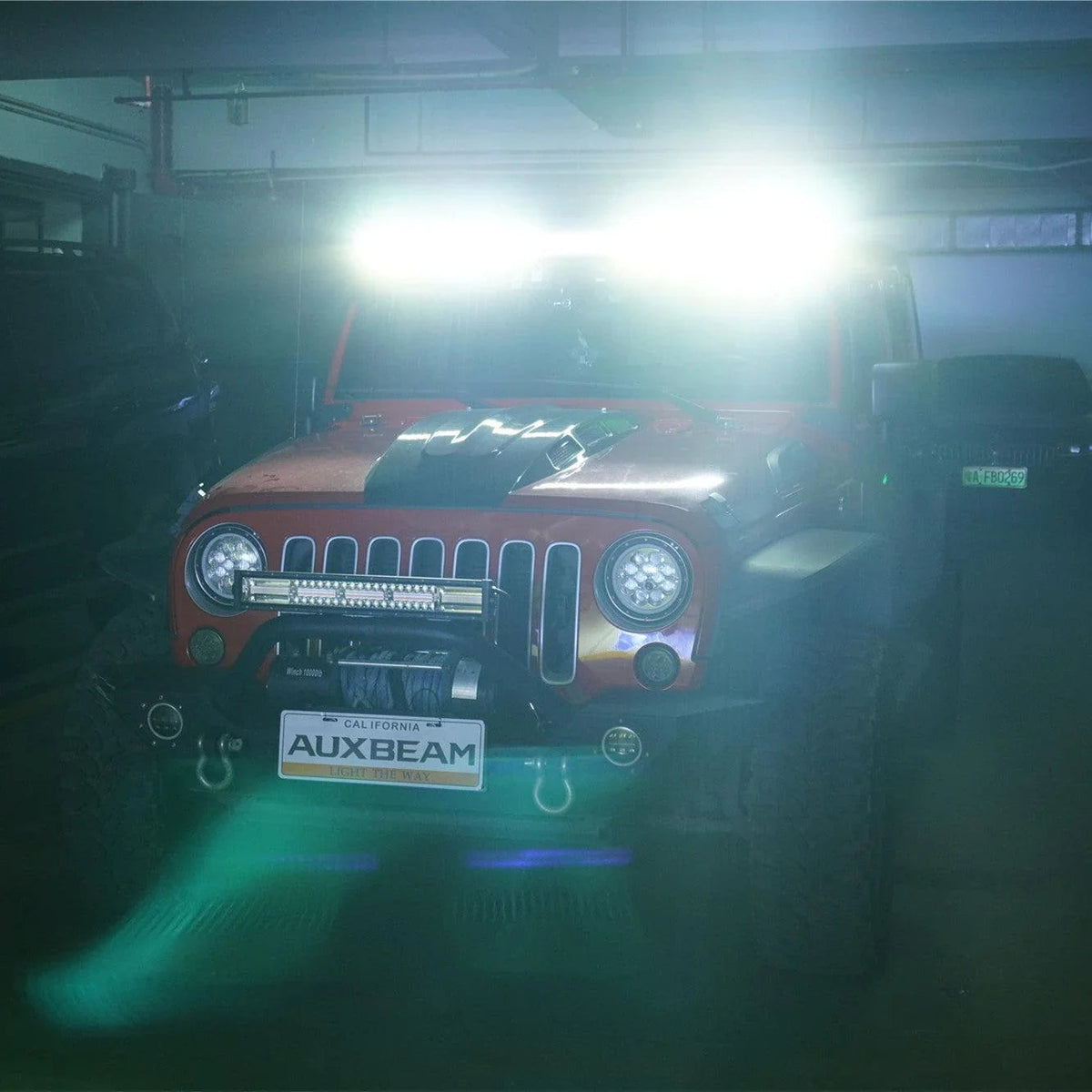 Auxbeam 52" 5D-PRO LED Light Bar & 3"LED PODS for Jeep Wrangler JK 2007~2017