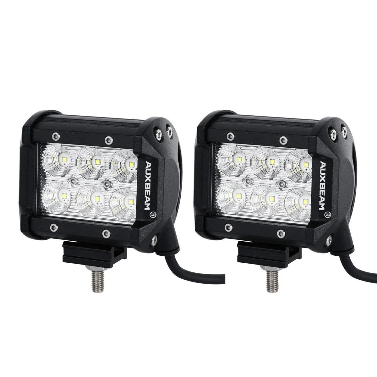 Auxbeam 4" Classic-SM Series Dual Row LED Pod Light 6000K White Spot/Flood
