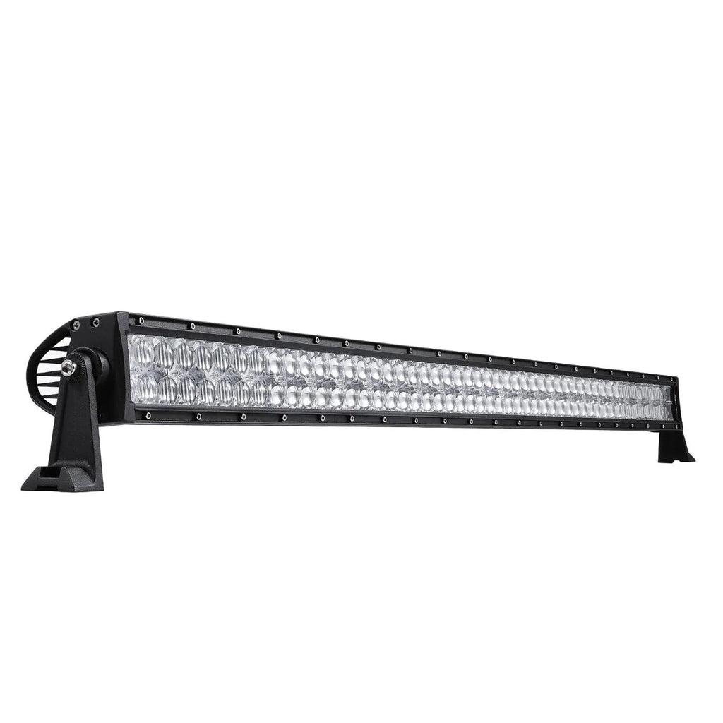 Auxbeam 52" Straight LED Light Bar & 4" LED PODS for Jeep Wrangler JK 2007~2017