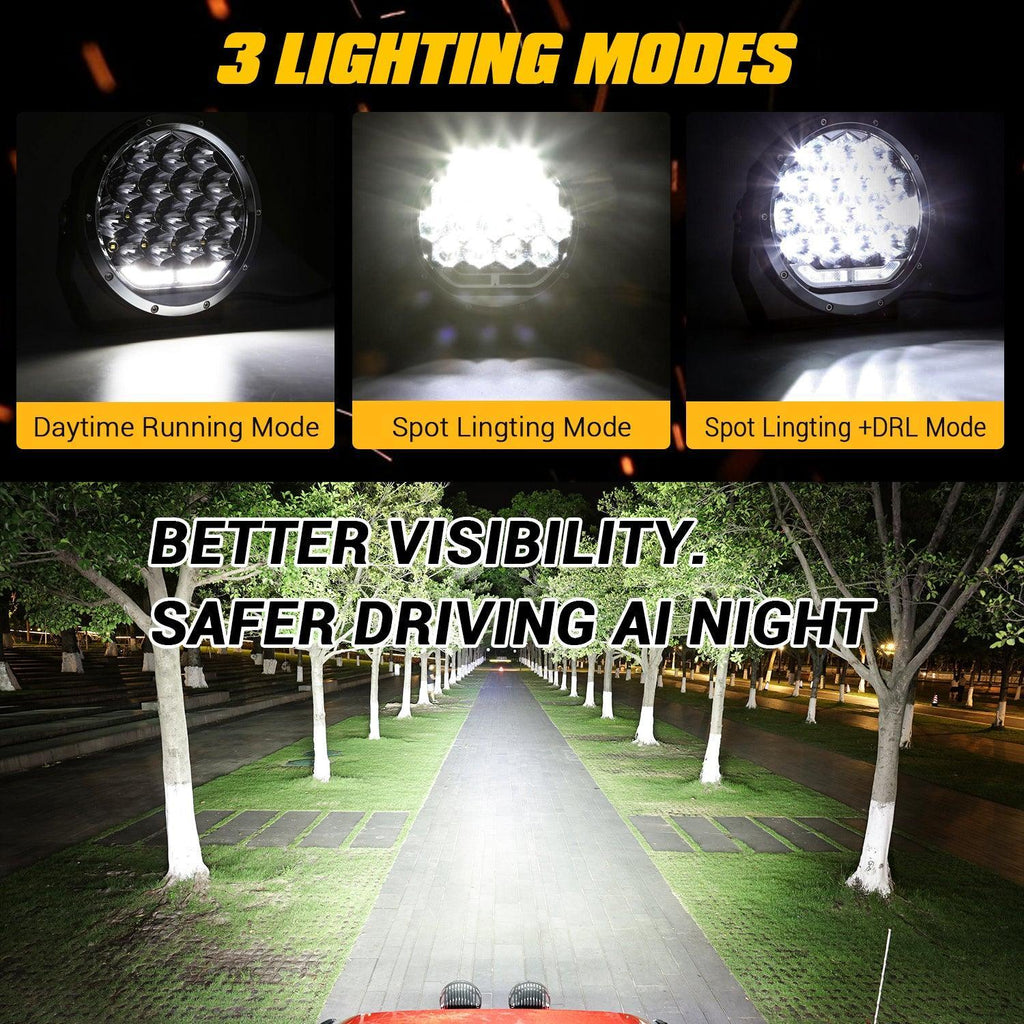 7 Inch 178W Round Off road light Spot Beam LED Driving Lights
