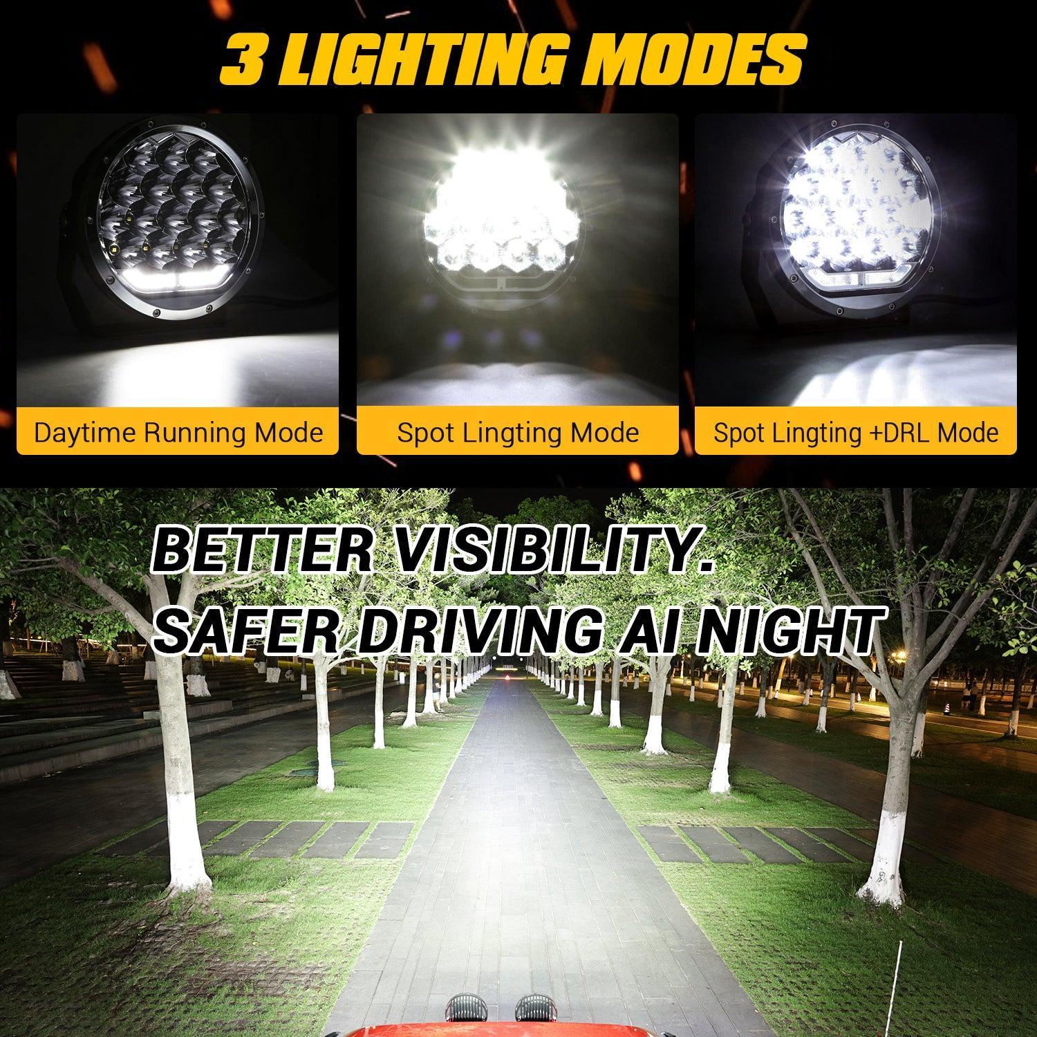 7 Inch 178W Round Off road light Spot Beam LED Driving Lights