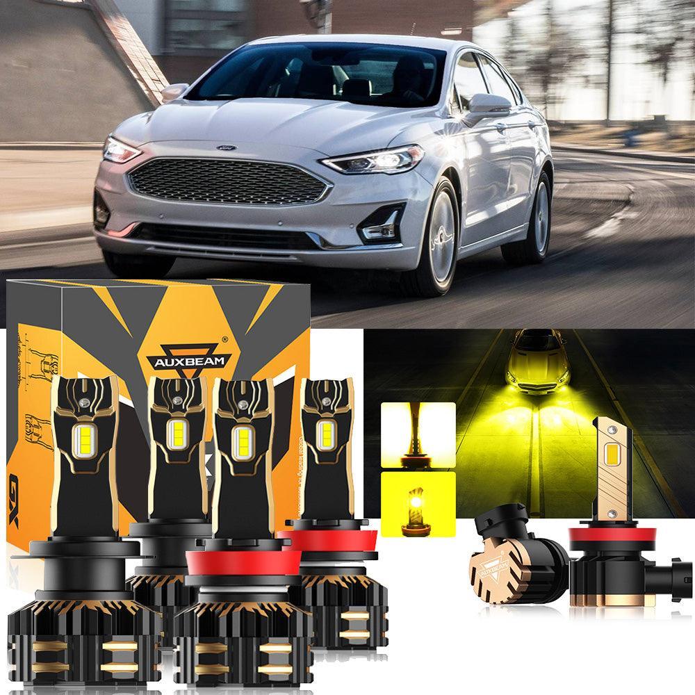Auxbeam LED Headlight Bulbs Bundle for 2006-2017 Ford Fusion H7 H11