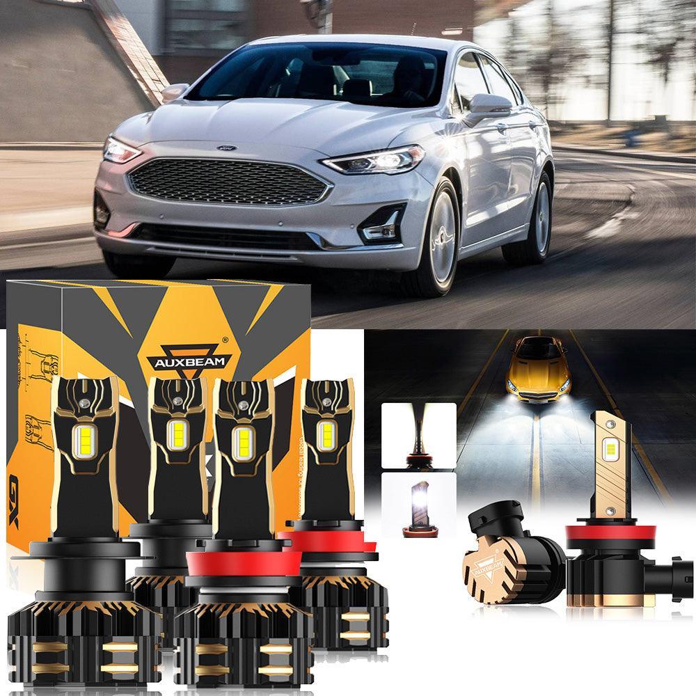 Auxbeam LED Headlight Bulbs Bundle for 2006-2017 Ford Fusion H7 H11