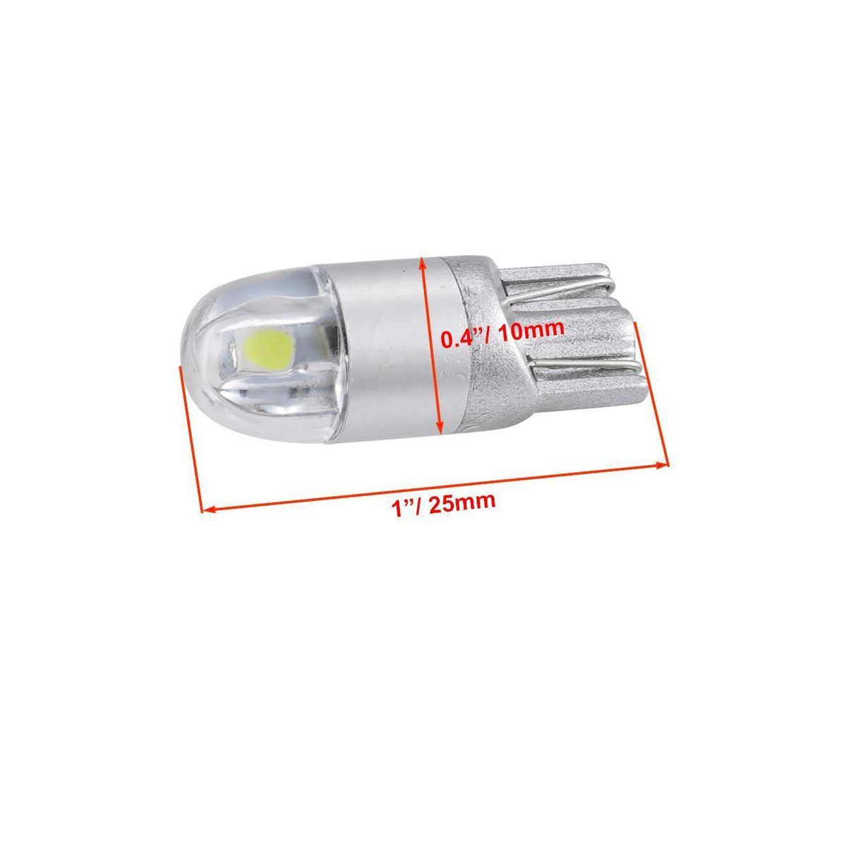 Auxbeam 168 2825 W5W T10 LED Interior Light Bulbs 2w Blue - 2 Bulbs