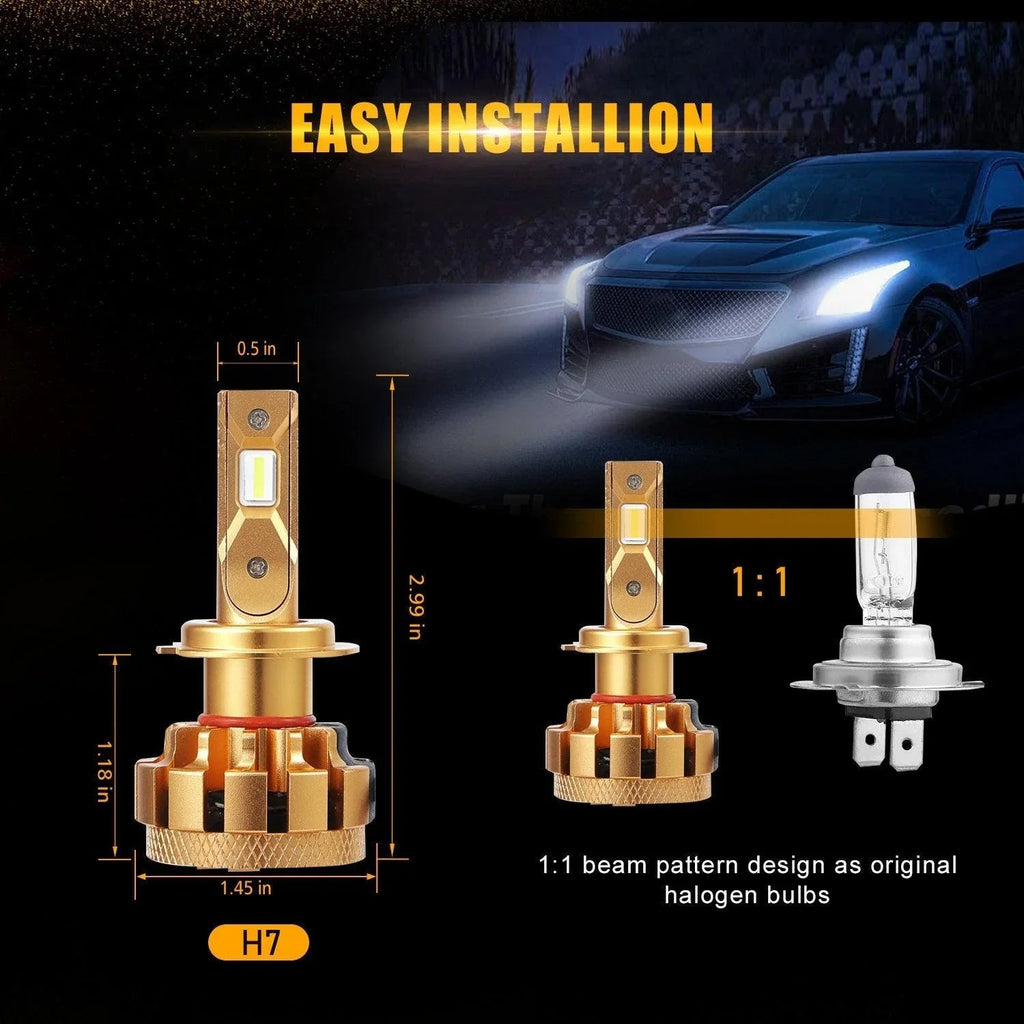 Auxbeam LED Light Bulbs Canbus Ready F-16 for 2014-2016 Mercedes-Benz E250 H7