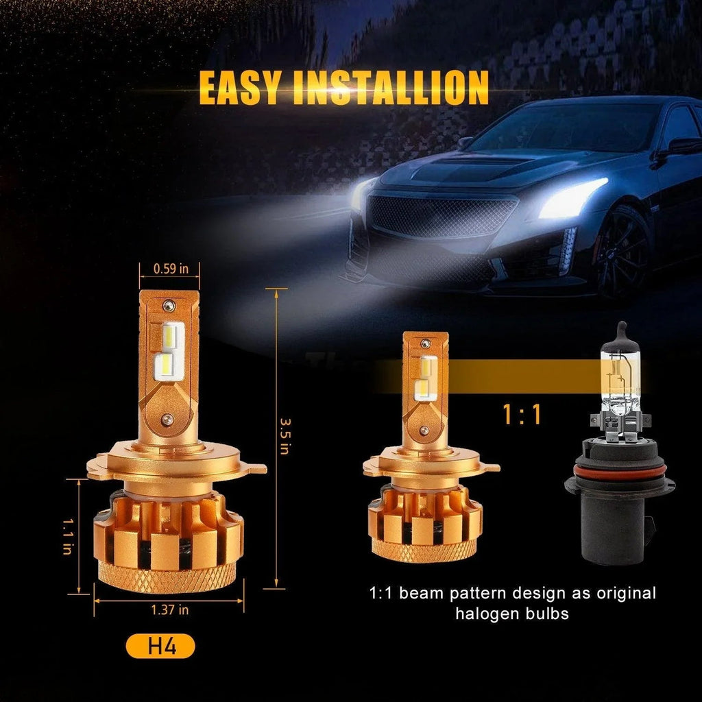 Auxbeam For Ford Focus F-16 Plus Series LED High/Low Beam Bulb Bundle