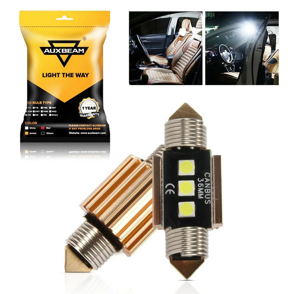 Auxbeam LED Festoon Canbus For Interior Dome Map License Plate Bulbs