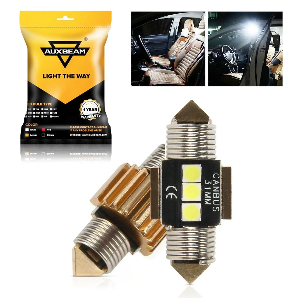 Auxbeam LED Festoon Canbus For Interior Dome Map License Plate Bulbs