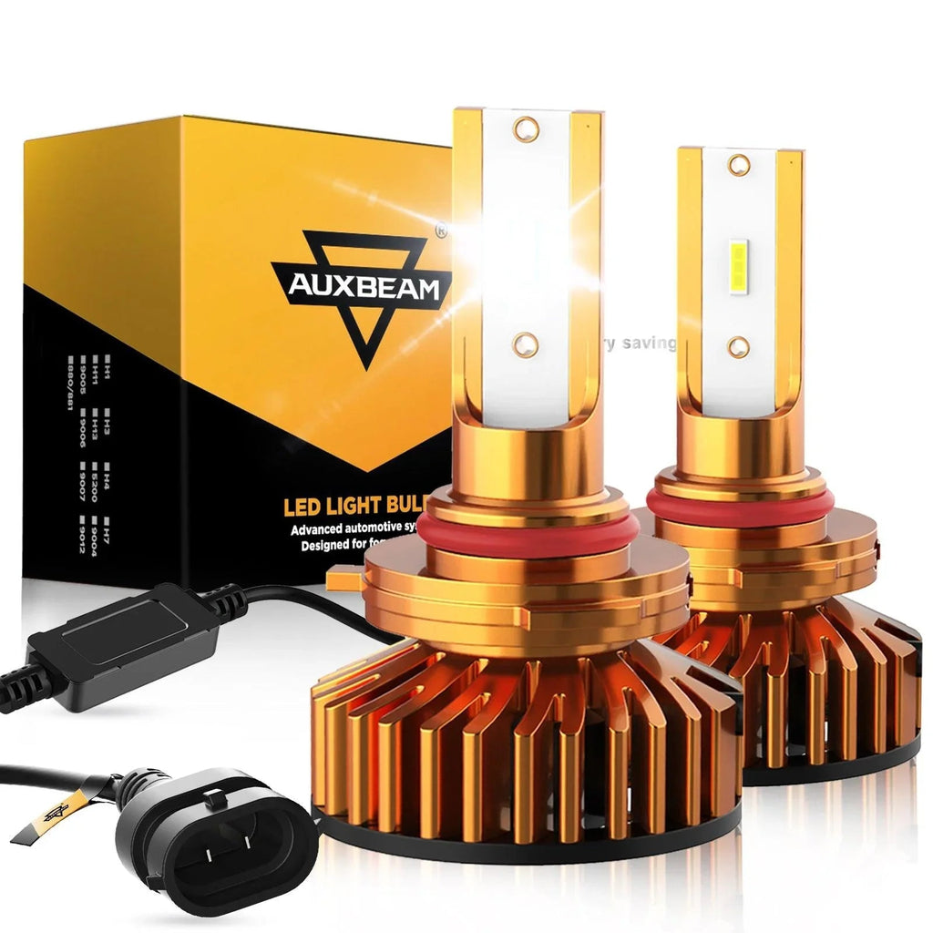 Auxbeam 9005 LED Headlight Bulbs 52W F2 Series Mini Size 2 Bulbs