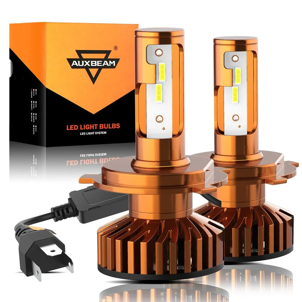 Auxbeam Mini Size F2 Series 52W LED Headlight Bulbs 6500K Cool White