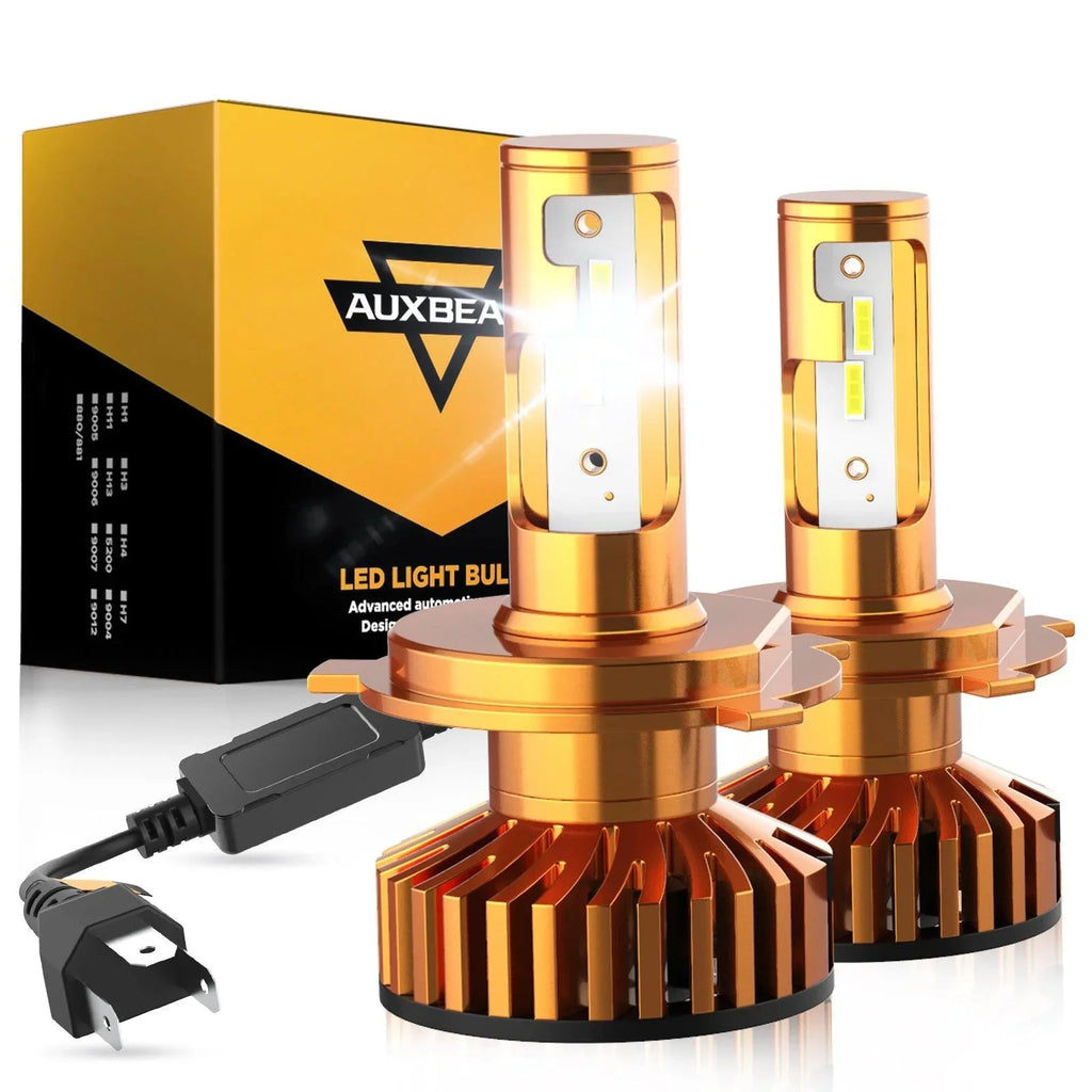 Auxbeam H4/9003 LED Headlight Bulbs 52W F2 Series Mini Size 2 Bulbs