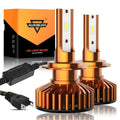 Auxbeam H7 LED Headlight Bulbs 52W F2 Series Mini Size 2 Bulbs