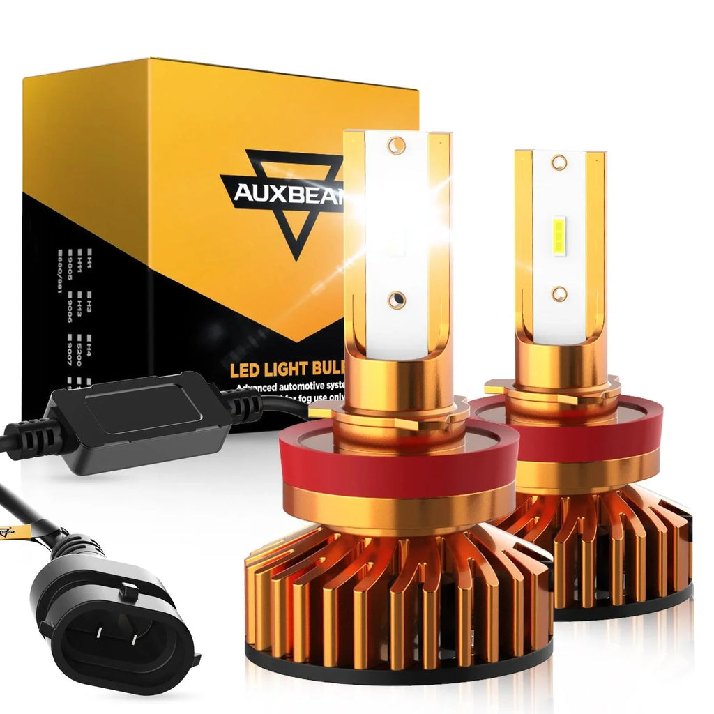 Auxbeam H11 LED Headlight Bulbs 52W F2 Series Mini Size 2 Bulbs