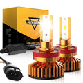 Auxbeam H11 LED Headlight Bulbs 52W F2 Series Mini Size 2 Bulbs