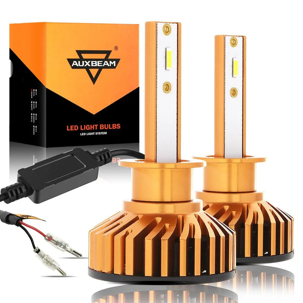 Auxbeam Mini Size F2 Series 52W LED Headlight Bulbs 6500K Cool White