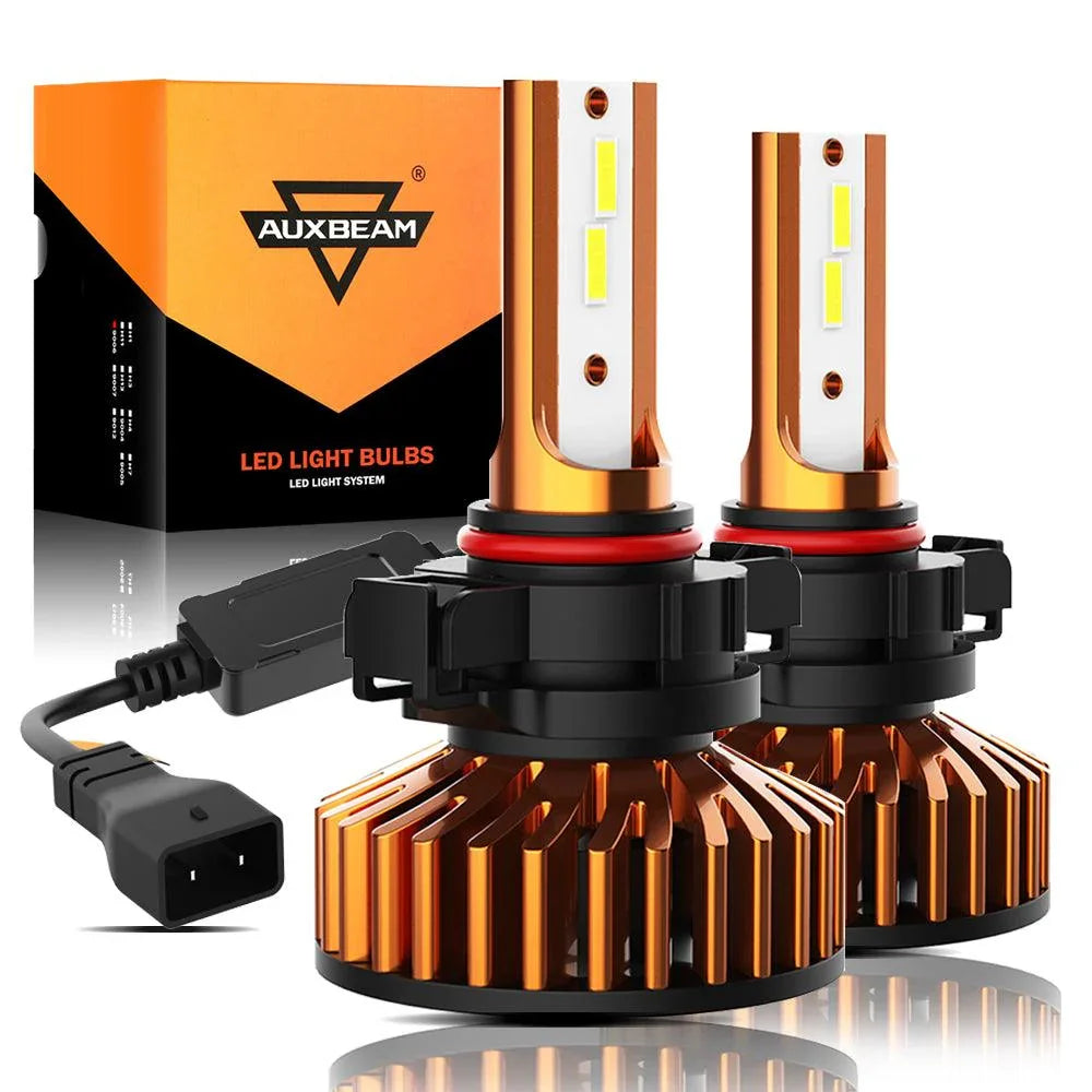 Auxbeam Mini Size F2 Series 52W LED Headlight Bulbs 6500K Cool White