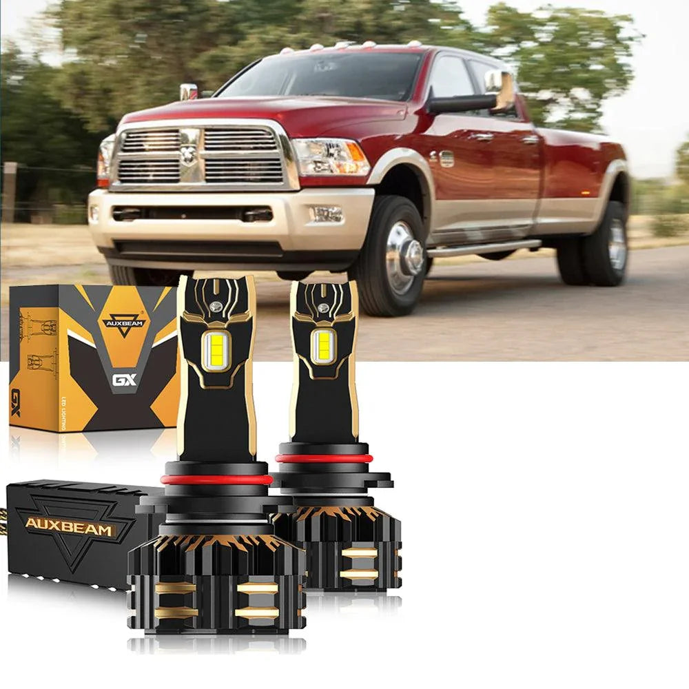 Auxbeam LED Headlights Bulbs Bundle for 2011-2012 Ram 3500 9005 H11
