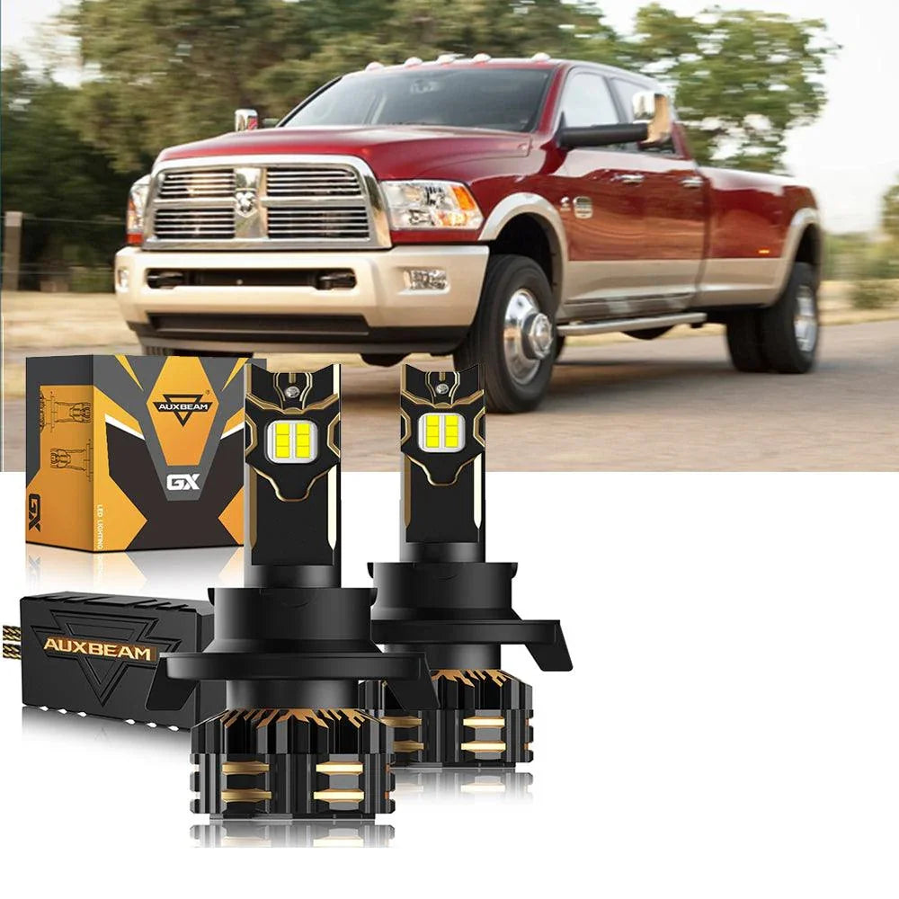 Auxbeam LED Headlights Bulbs Bundle for 2011-2012 Ram 3500 9005 H11