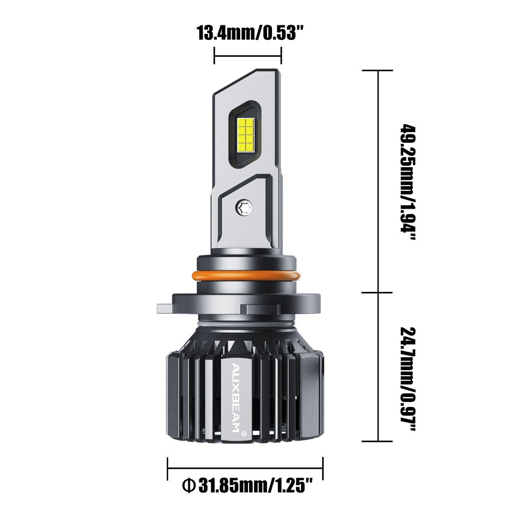 Auxbeam 9005/HB3/H10 LED Headlight Bulbs 90W F15 Series Smaller Size 2 Bulbs