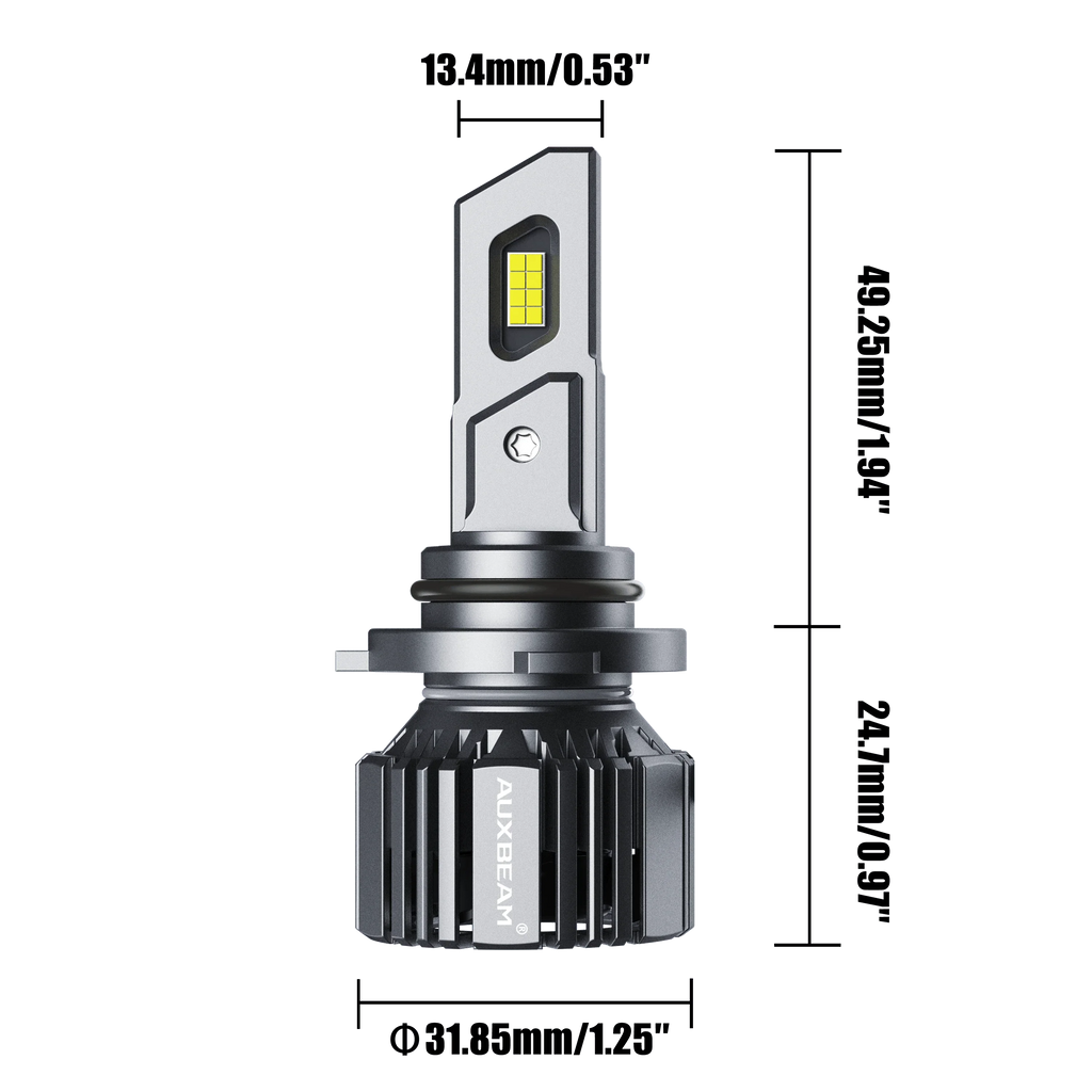 Auxbeam 9006/HB4 LED Headlight Bulbs 90W F15 Series Smaller Size 2 Bulbs