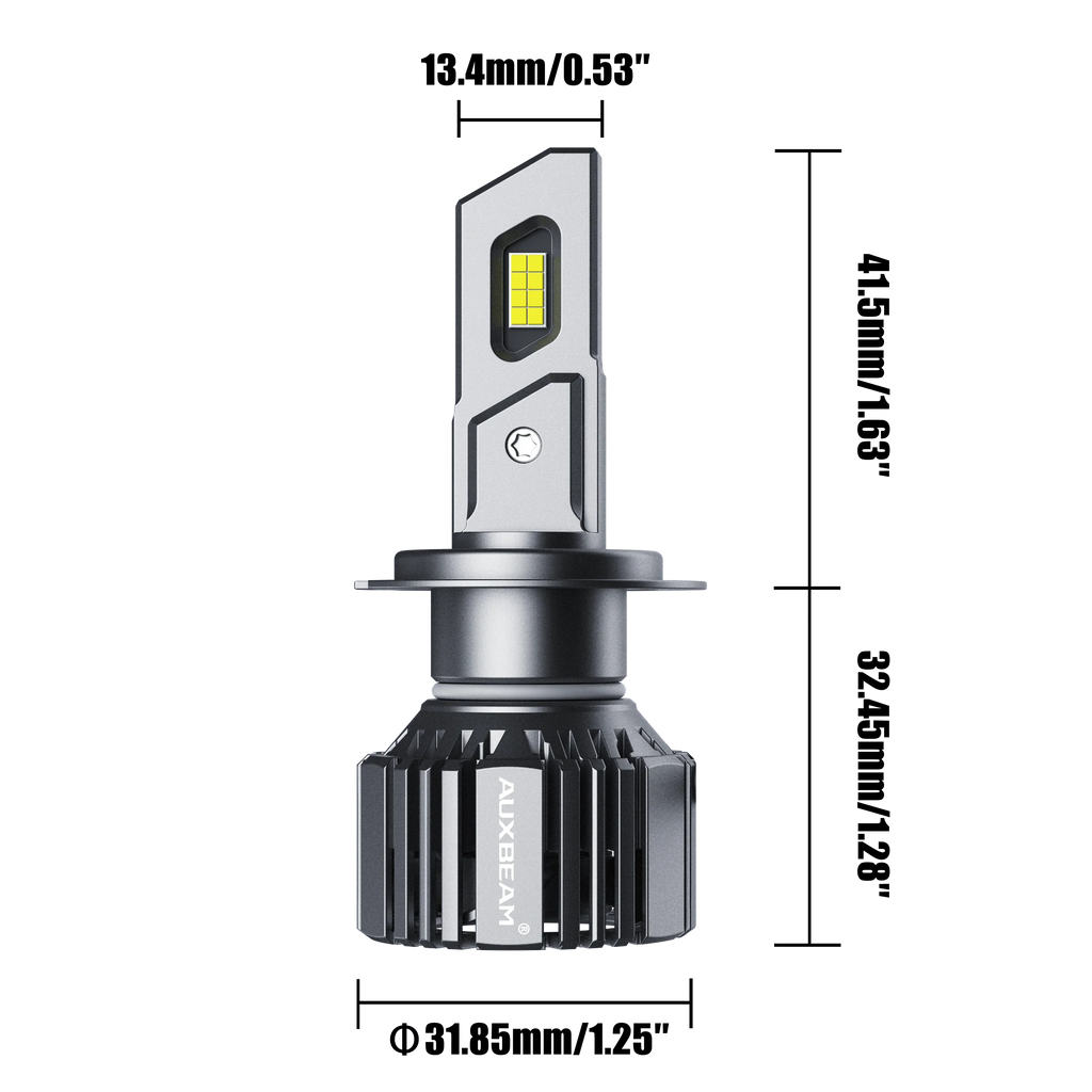 Auxbeam H7 LED Headlight Bulbs 90W F15 Series Smaller Size 2 Bulbs