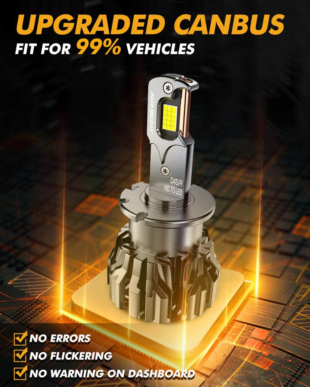 Auxbeam D4 D4S D4R LED Headlight Bulbs 70W D-PRO Series HID Replacement 2 Bulbs