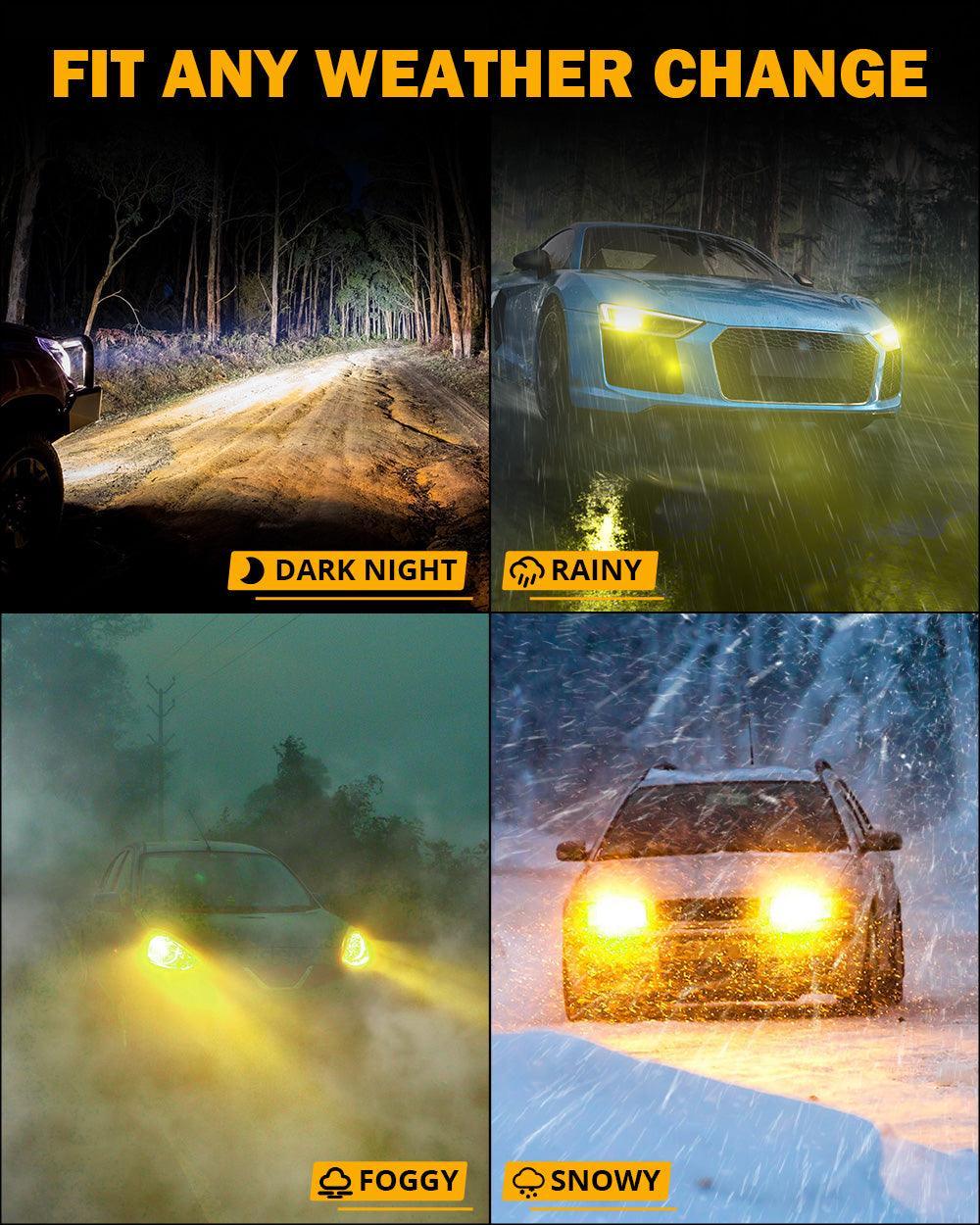 Auxbeam R7 Series 70W RGB Remote Control LED Headlight Bulb/DRL/Fog Light
