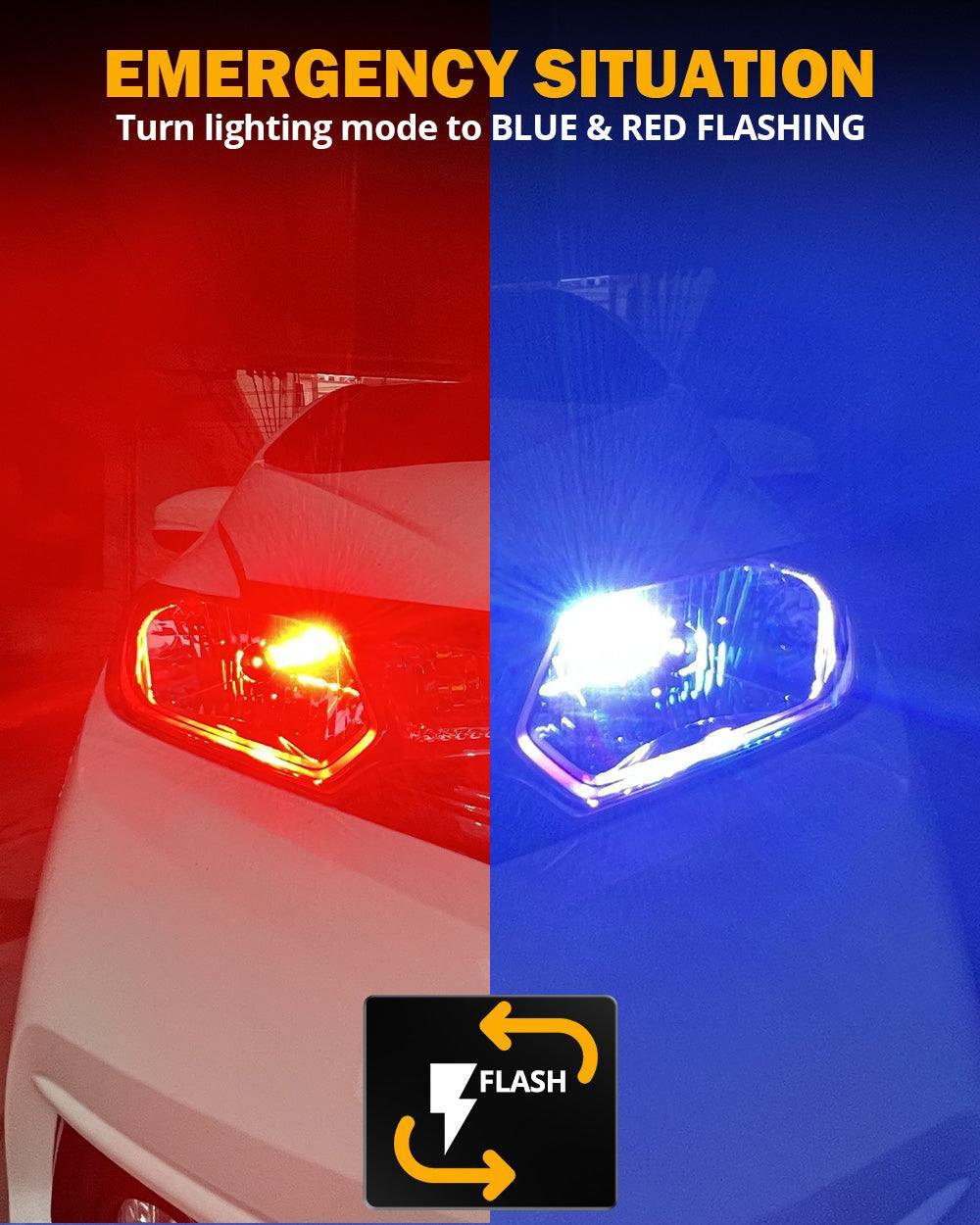 Auxbeam R7 Series 70W RGB Remote Control LED Headlight Bulb/DRL/Fog Light