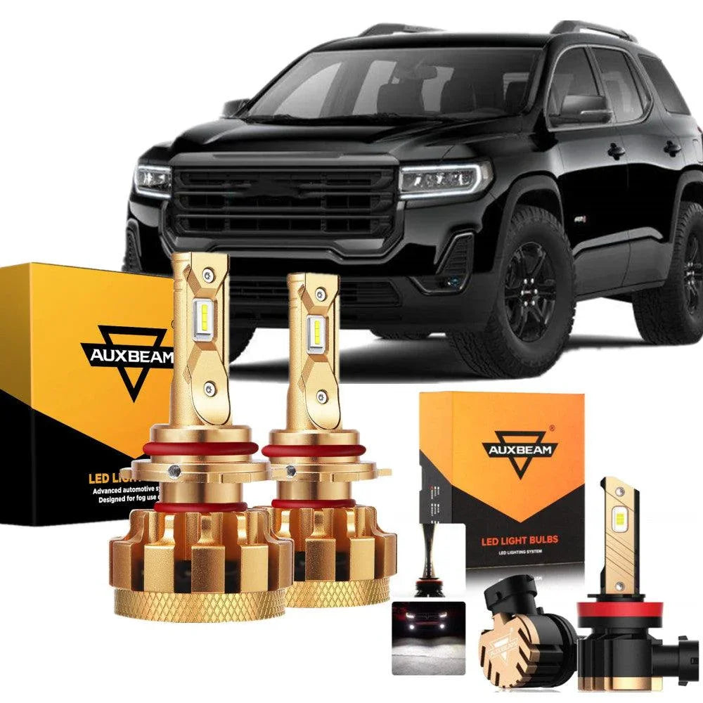 Auxbeam F-16 Plus Series LED High/Low Beam Bulb Bundle for 2013-2019 GMC Acadia