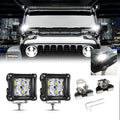 3 Inch Spot/Flood Beam LED Pods Light + Universal LED Working Lights Mounting Brackets