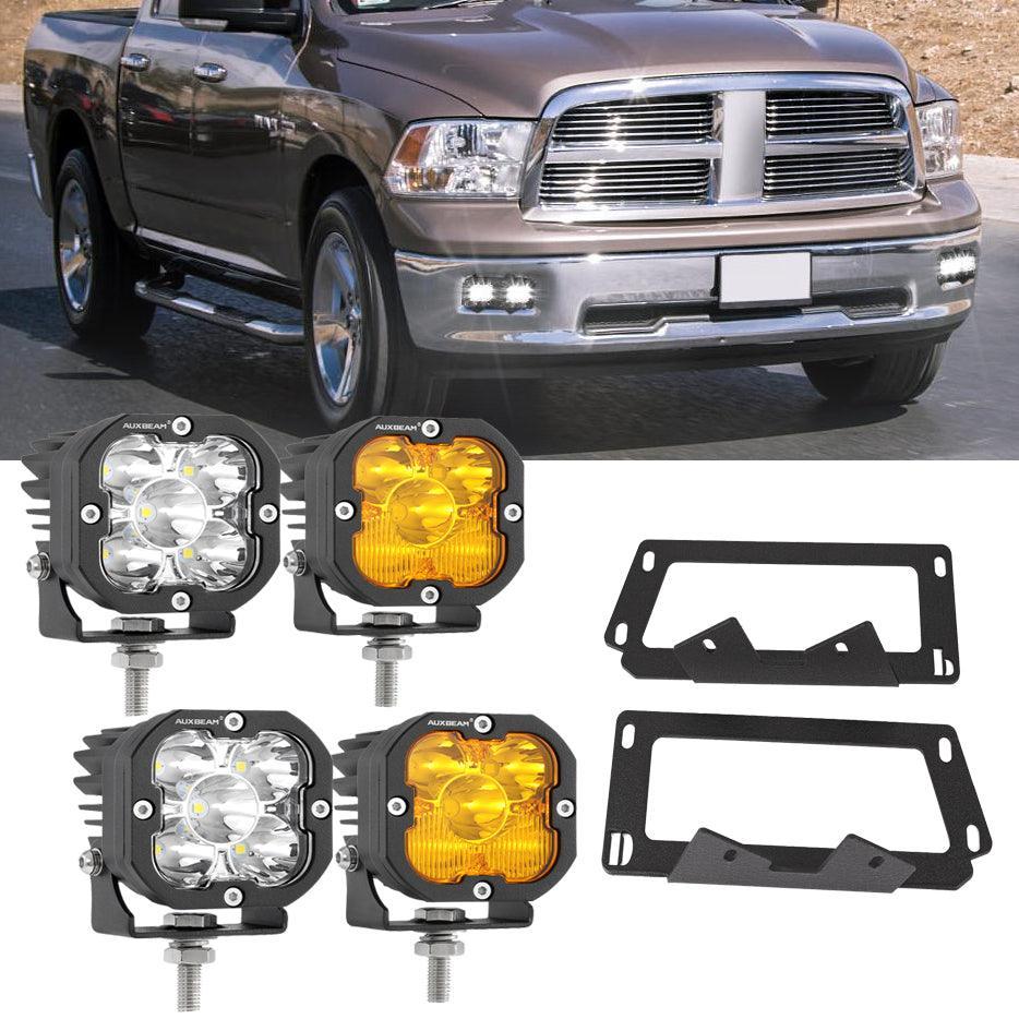 Auxbeam 3 Inch LED Pods Lights for Dodge Ram 2500 3500 2010-2017